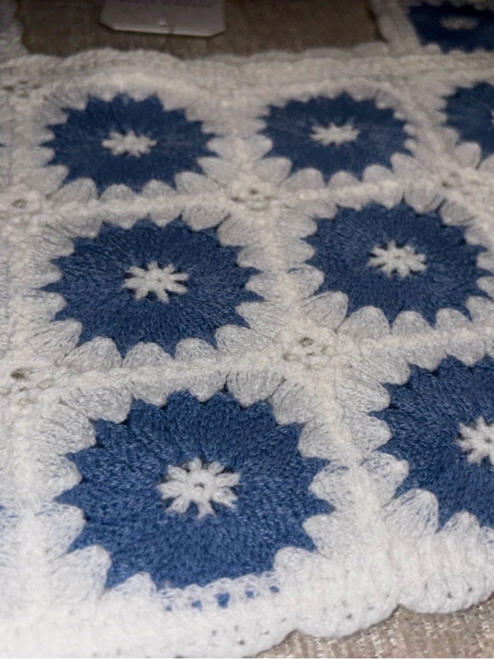 Altar'd State NWT XS Crochet Square Granny Crop Blue White Boho Festival Tank - Picture 8 of 9
